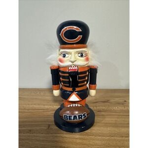 Vintage Chicago Bears Sports Collector Series Nutcracker NFL Christmas Wooden